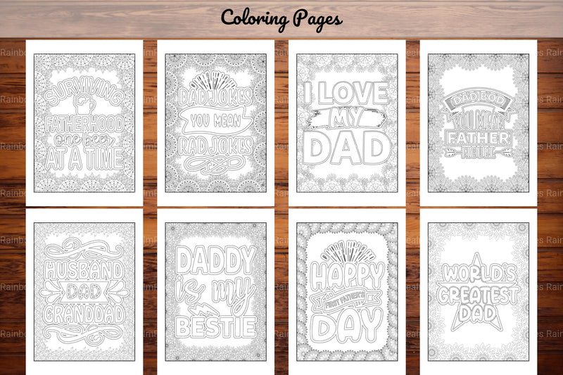 Dad Quotes Coloring Book - CraftNest - Digital Crafting and Art