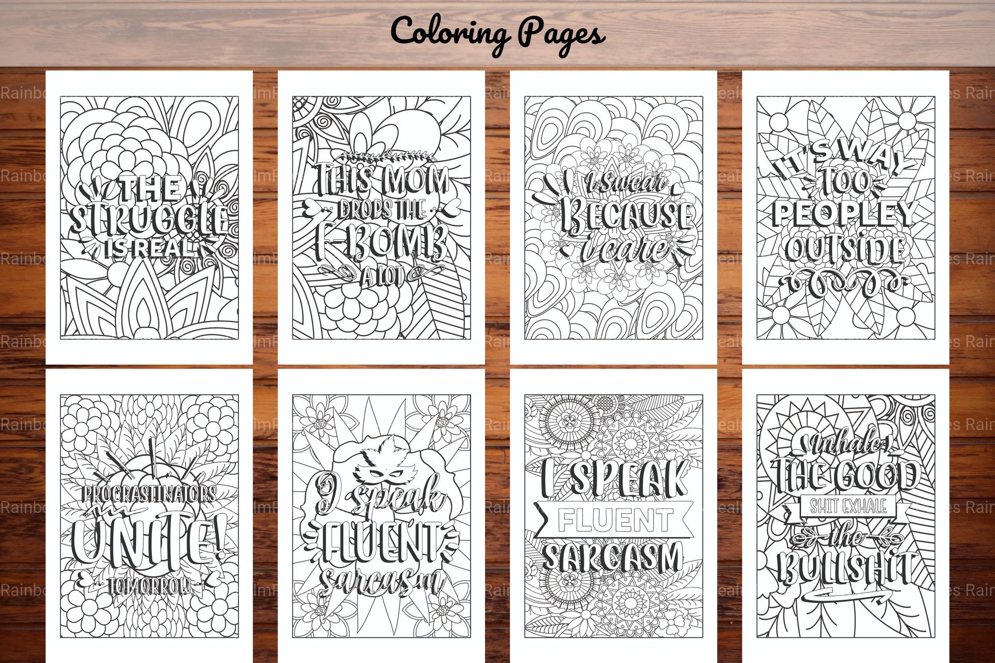 Funny Quotes Coloring Book - CraftNest - Digital Crafting and Art