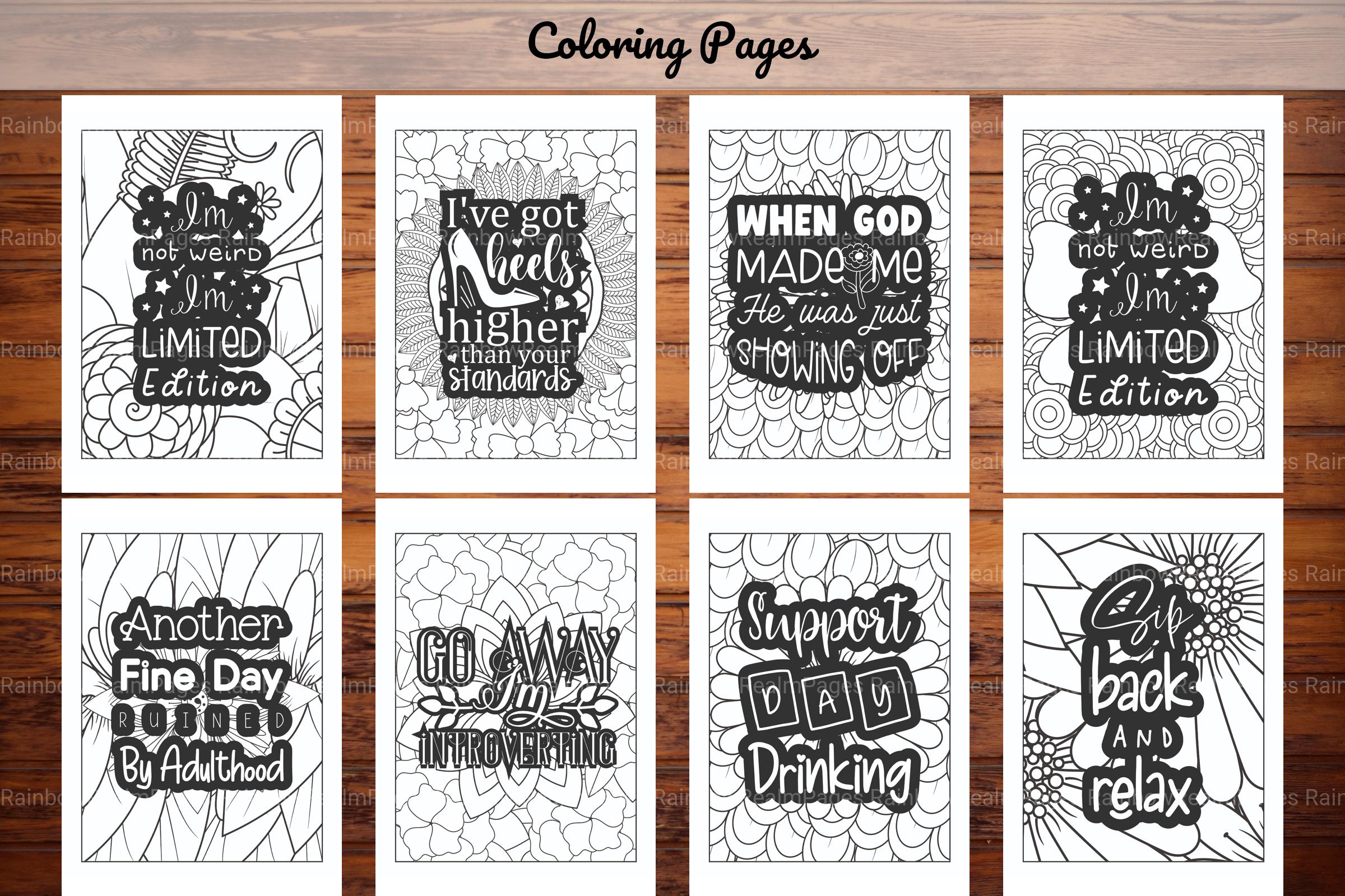 Sassy Quotes Coloring Book - CraftNest - Digital Crafting and Art