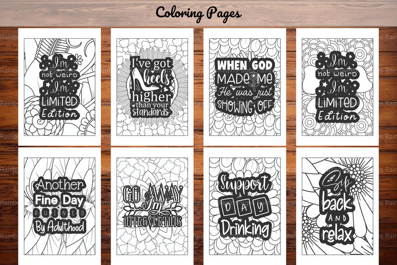 Sassy Quotes Coloring Book - CraftNest - Digital Crafting and Art