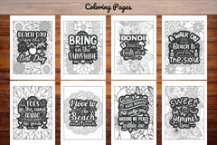 Summer Quotes Coloring Book - CraftNest - Digital Crafting and Art