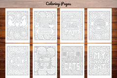 Cats Quotes Coloring Book - CraftNest - Digital Crafting and Art