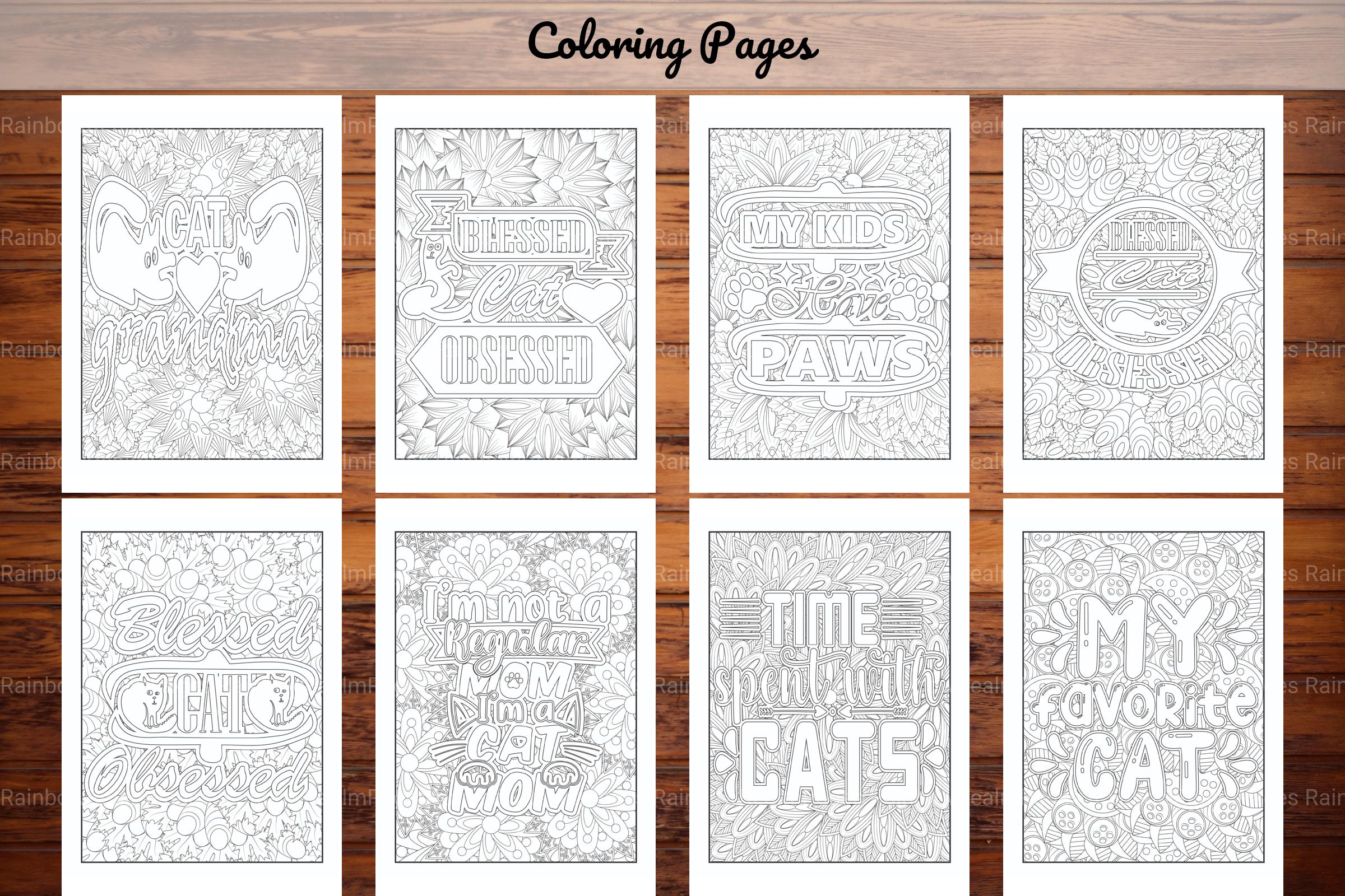 Cats Quotes Coloring Book - CraftNest - Digital Crafting and Art