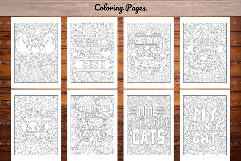 Cats Quotes Coloring Book - CraftNest - Digital Crafting and Art