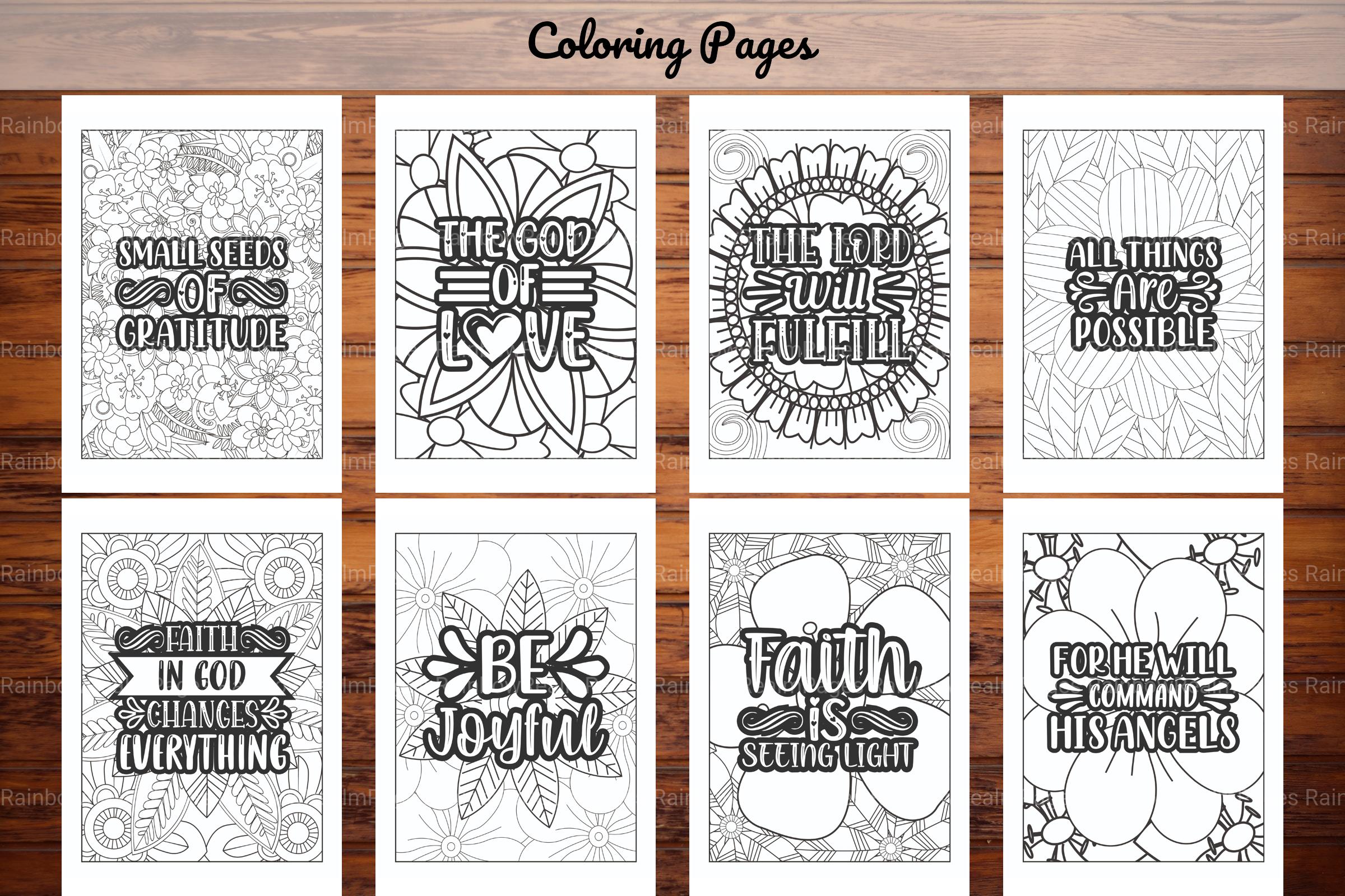 Religious Quotes Coloring Book - CraftNest - Digital Crafting and Art