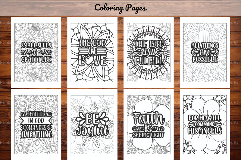 Religious Quotes Coloring Book - CraftNest - Digital Crafting and Art