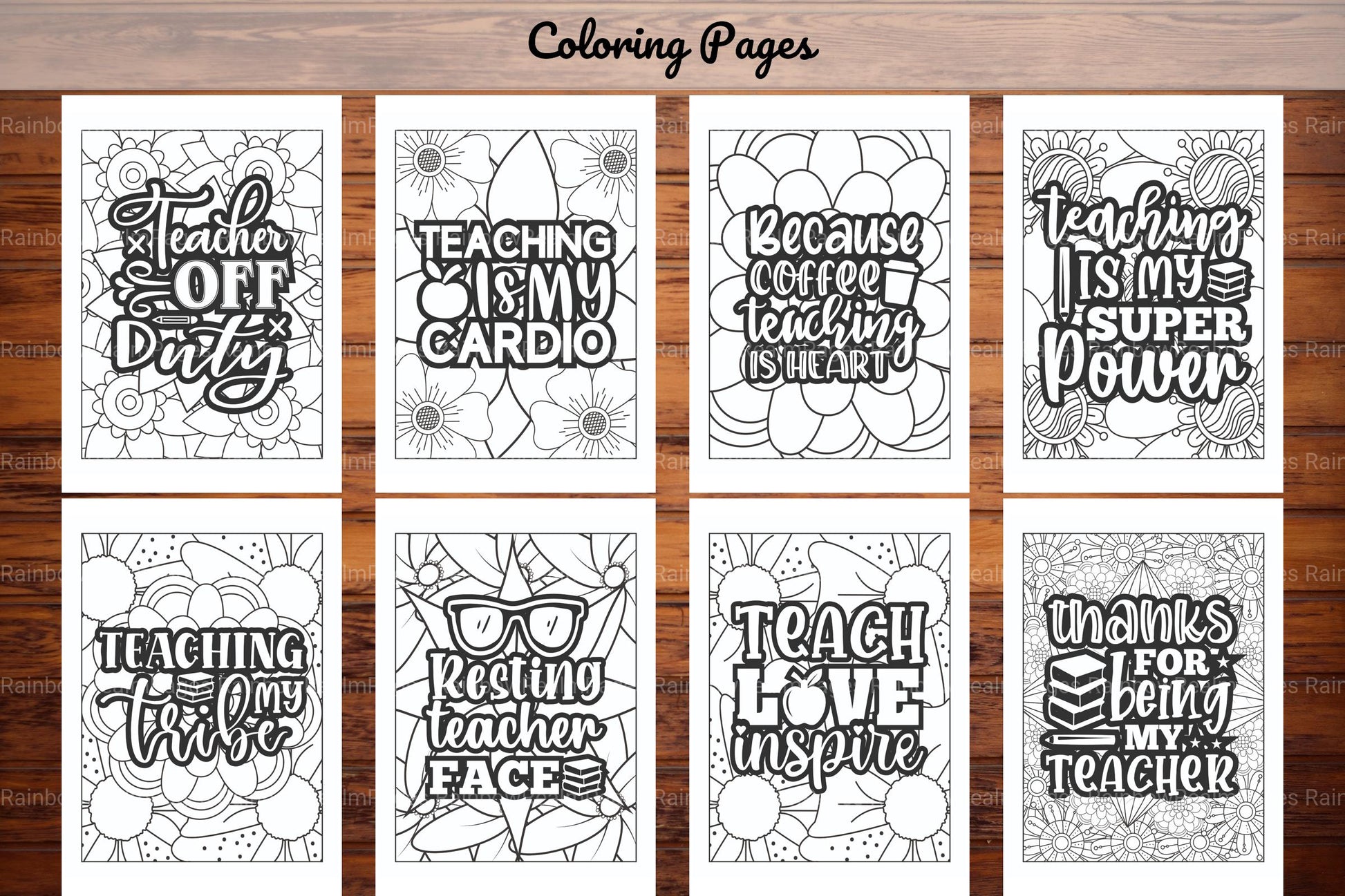 Teacher Quotes Coloring Book - CraftNest - Digital Crafting and Art