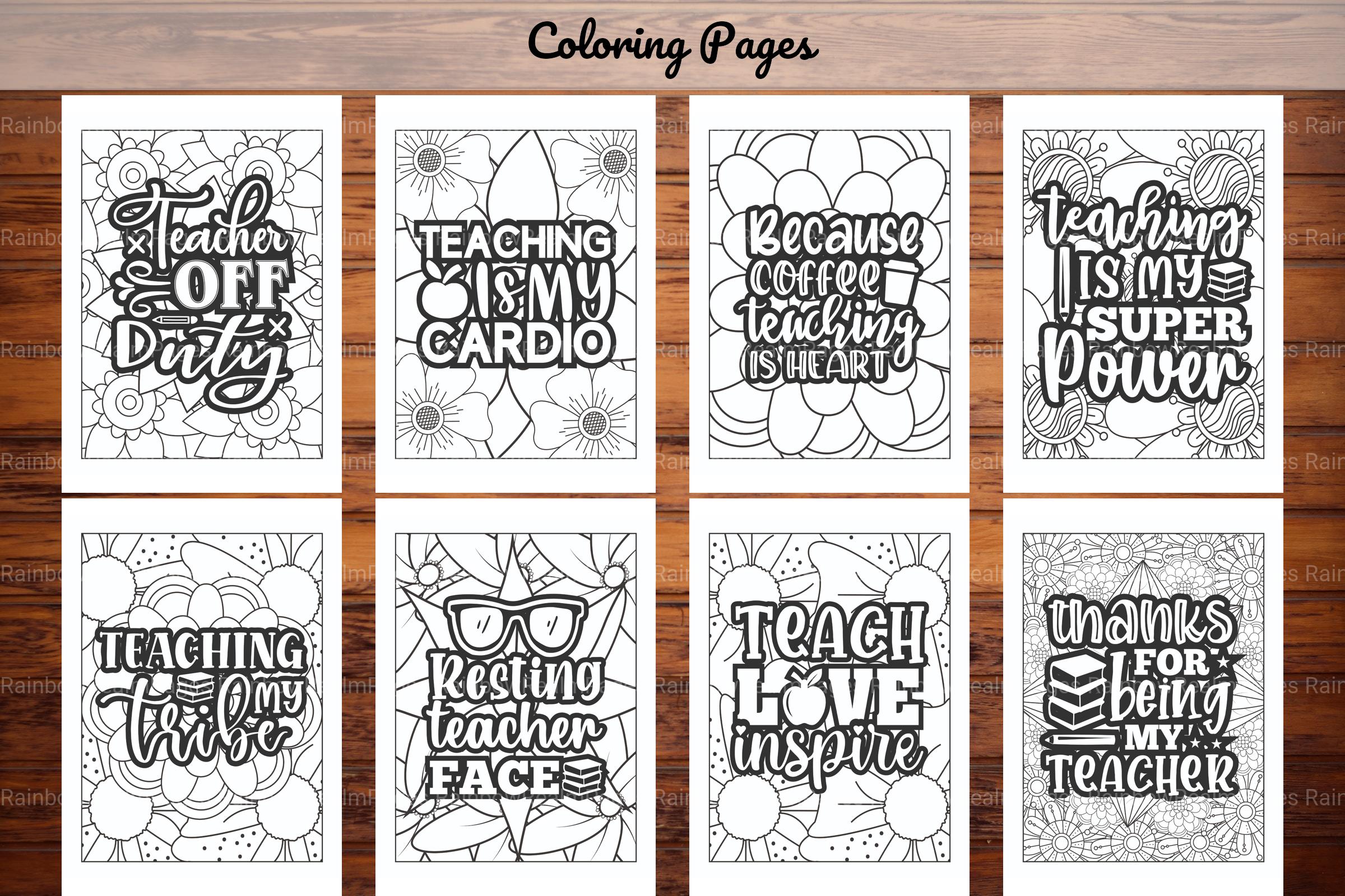 Teacher Quotes Coloring Book - CraftNest - Digital Crafting and Art