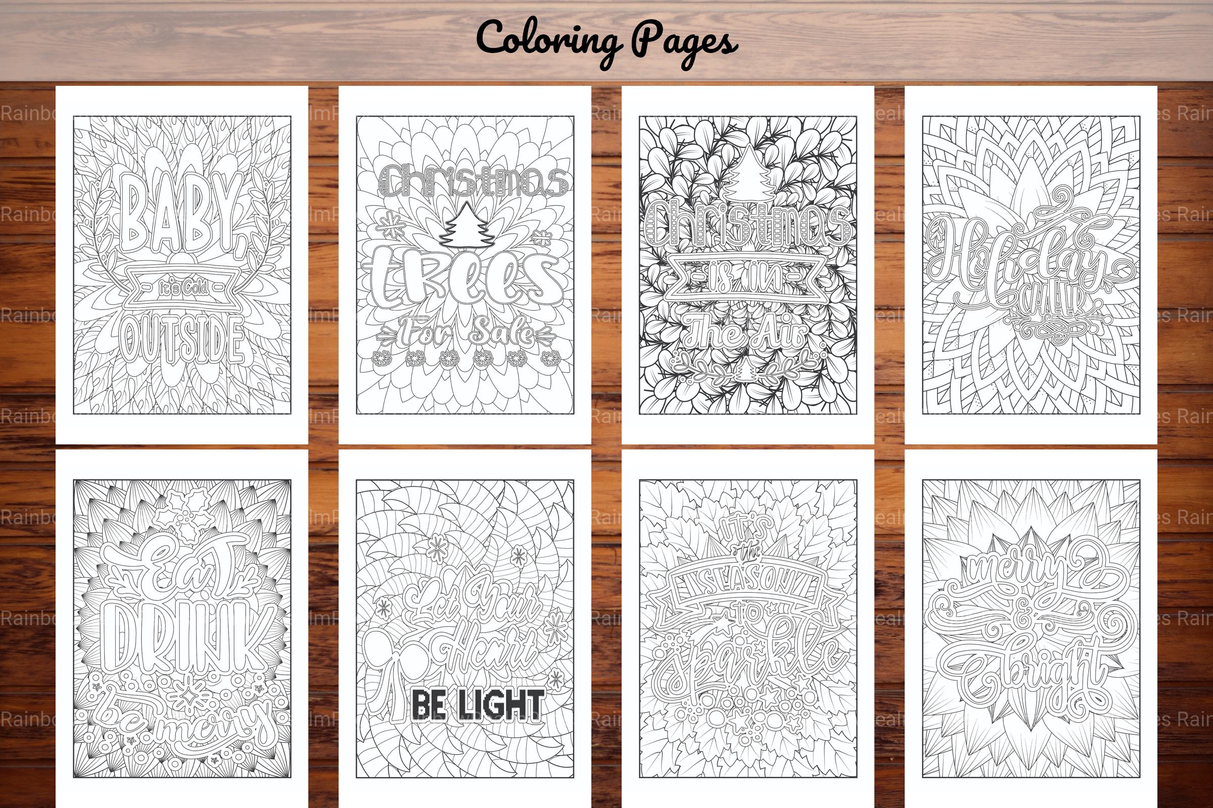 Christmas Quotes Coloring Book - CraftNest - Digital Crafting and Art