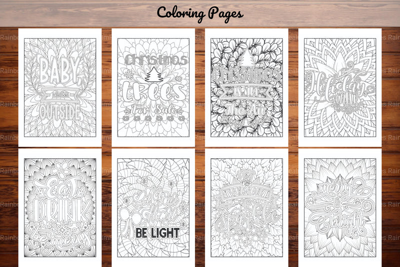 Christmas Quotes Coloring Book - CraftNest - Digital Crafting and Art