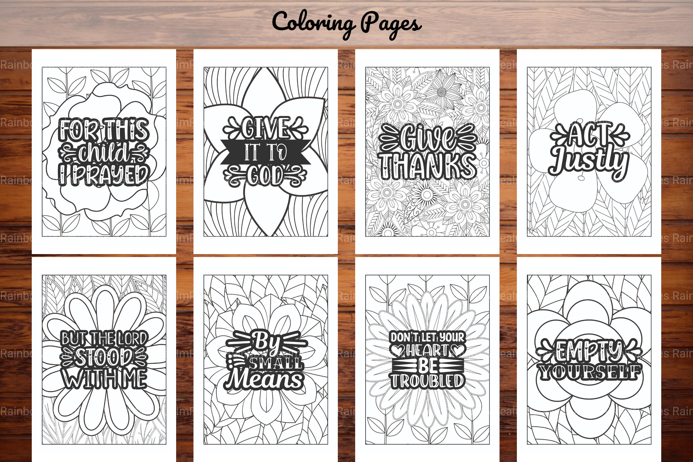 Religious Quotes Coloring Book - CraftNest - Digital Crafting and Art