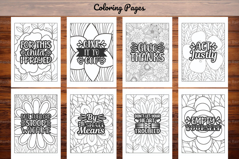 Religious Quotes Coloring Book - CraftNest - Digital Crafting and Art