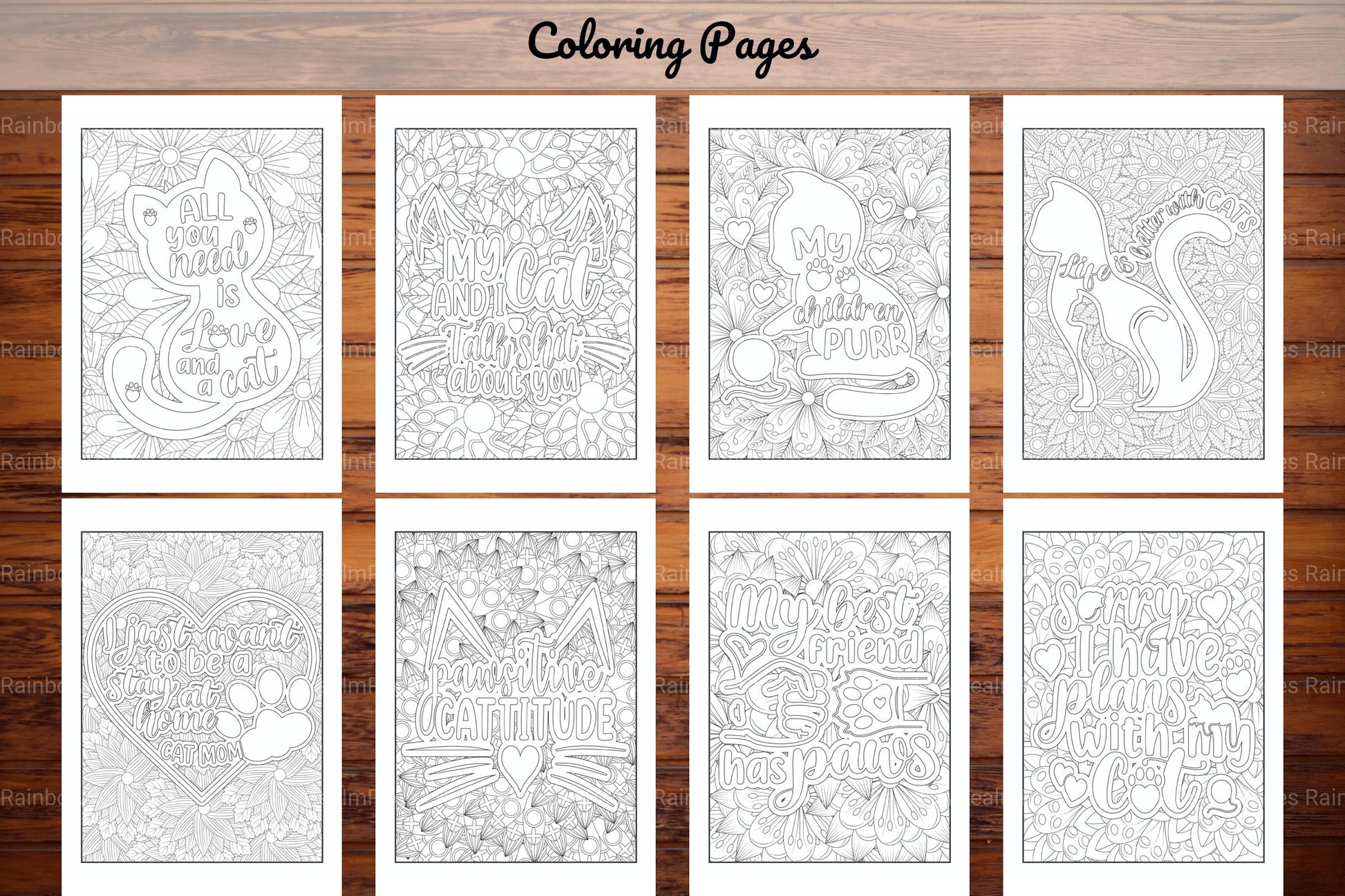 Cats Quotes Coloring Book - CraftNest - Digital Crafting and Art