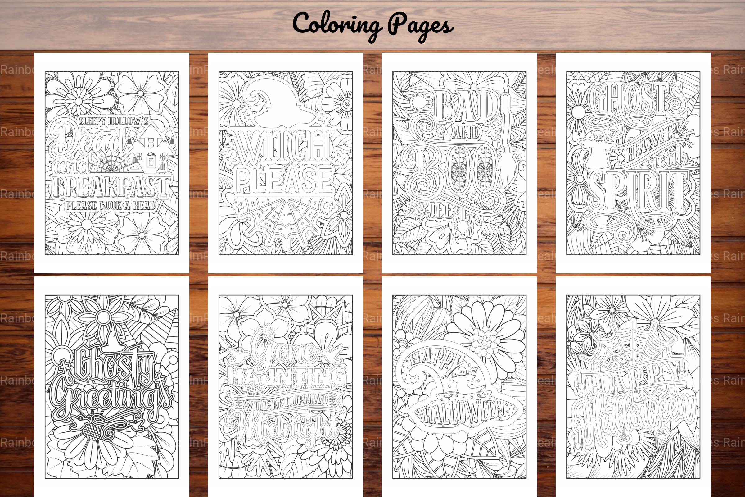 Halloween Quotes Coloring Book - CraftNest - Digital Crafting and Art