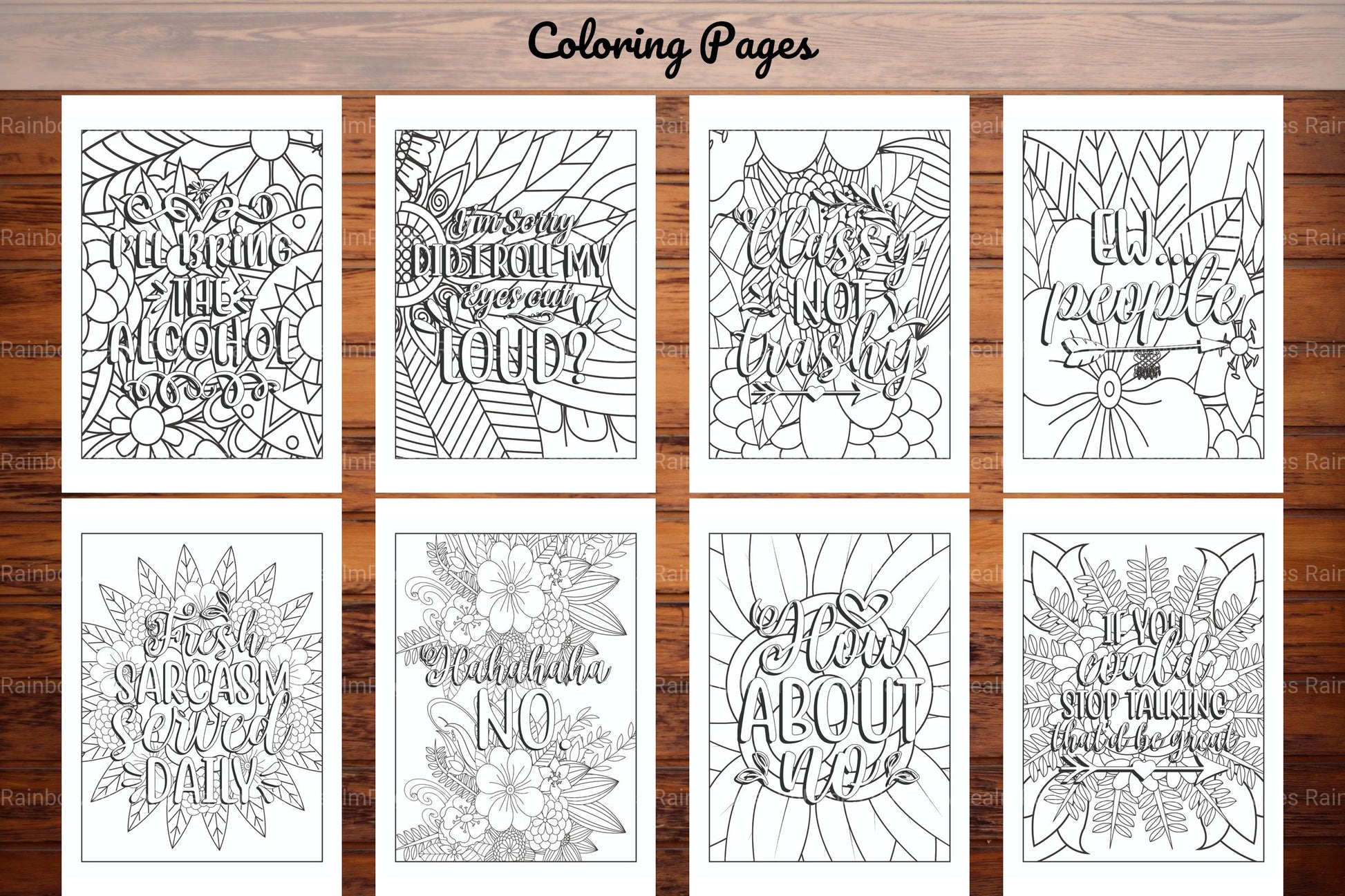 Funny Quotes Coloring Book - CraftNest - Digital Crafting and Art