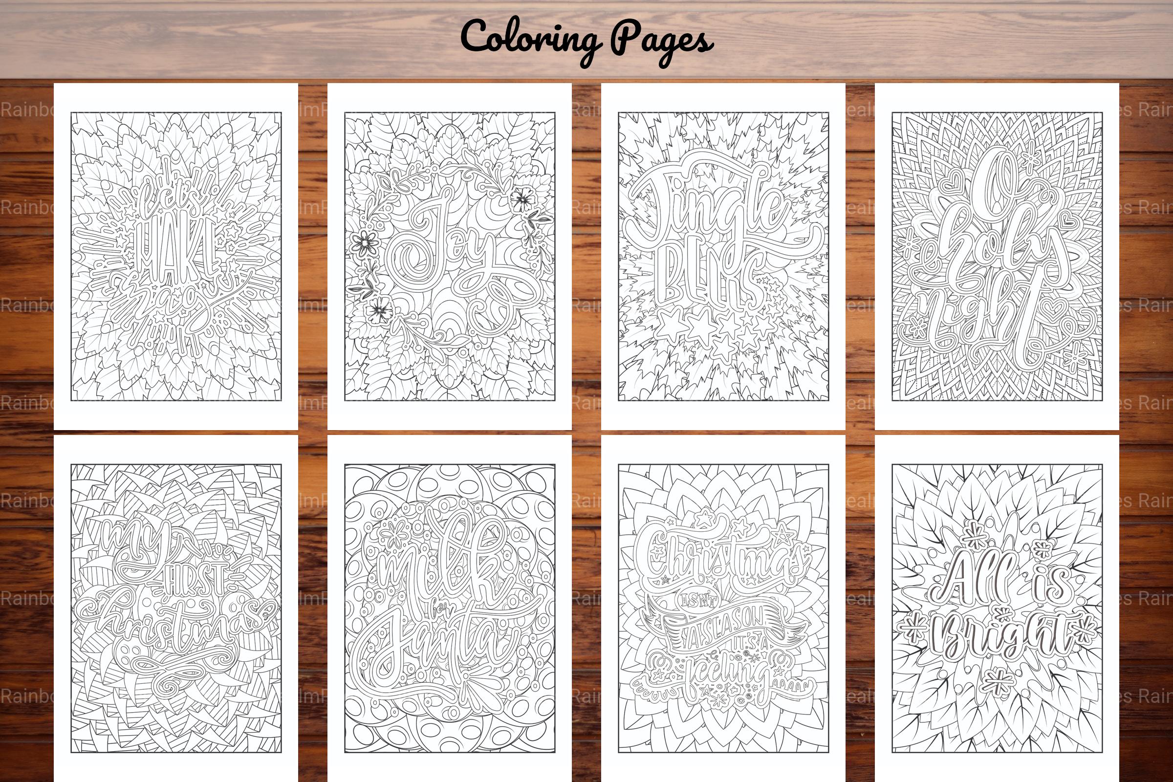 Christmas Quotes Coloring Book - CraftNest - Digital Crafting and Art