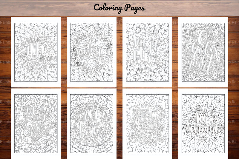 Christmas Quotes Coloring Book - CraftNest - Digital Crafting and Art