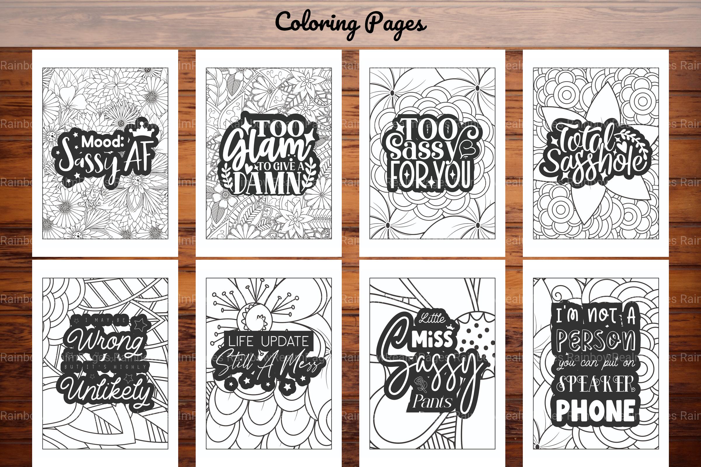 Sassy Quotes Coloring Book - CraftNest - Digital Crafting and Art