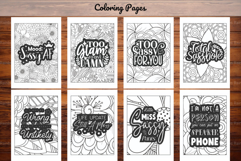 Sassy Quotes Coloring Book - CraftNest - Digital Crafting and Art