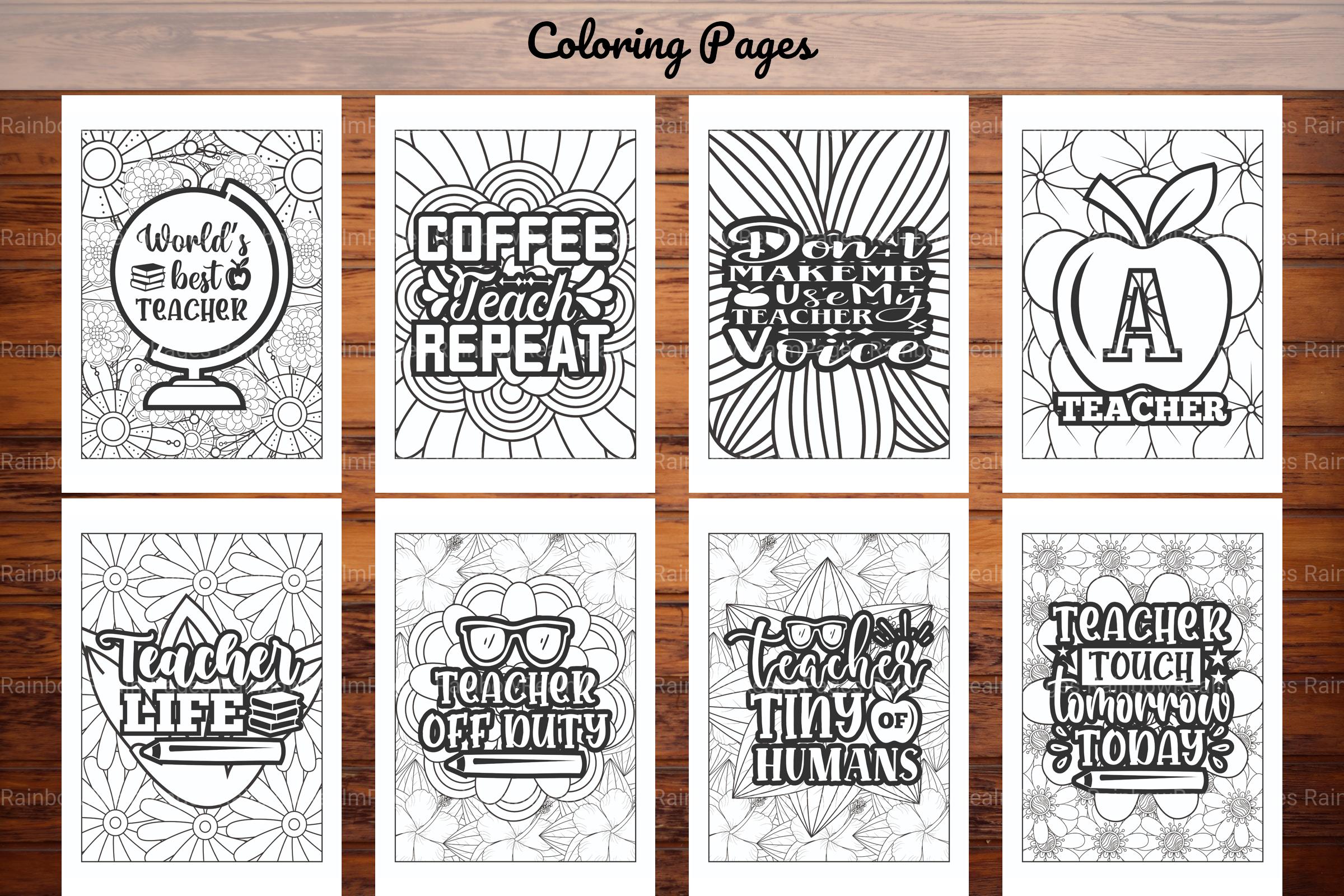 Teacher Quotes Coloring Book - CraftNest - Digital Crafting and Art