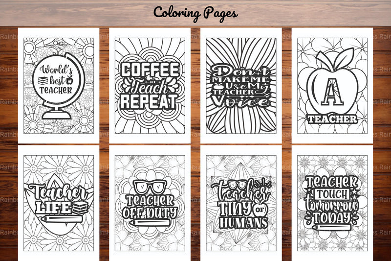 Teacher Quotes Coloring Book - CraftNest - Digital Crafting and Art