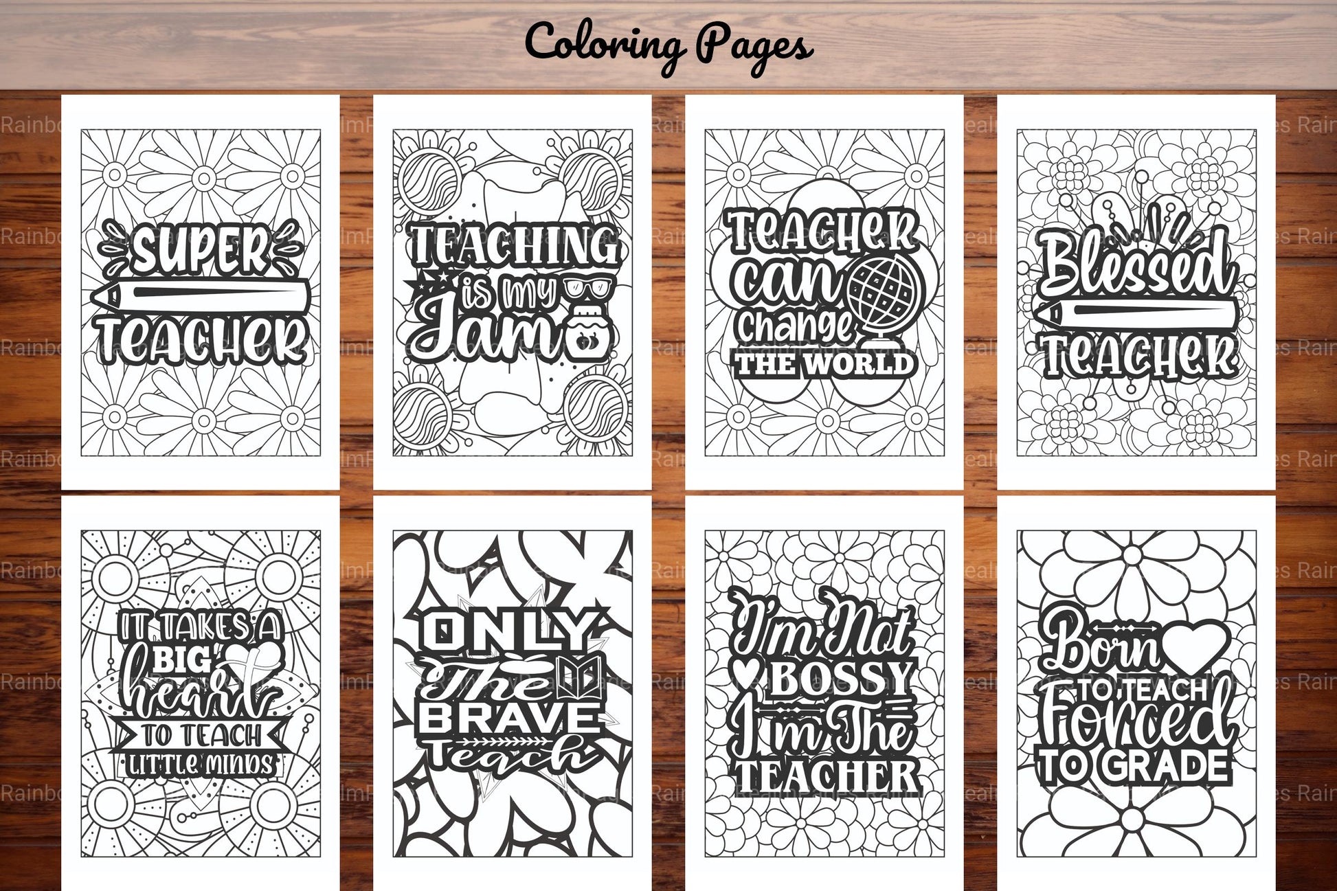 Teacher Quotes Coloring Book - CraftNest - Digital Crafting and Art