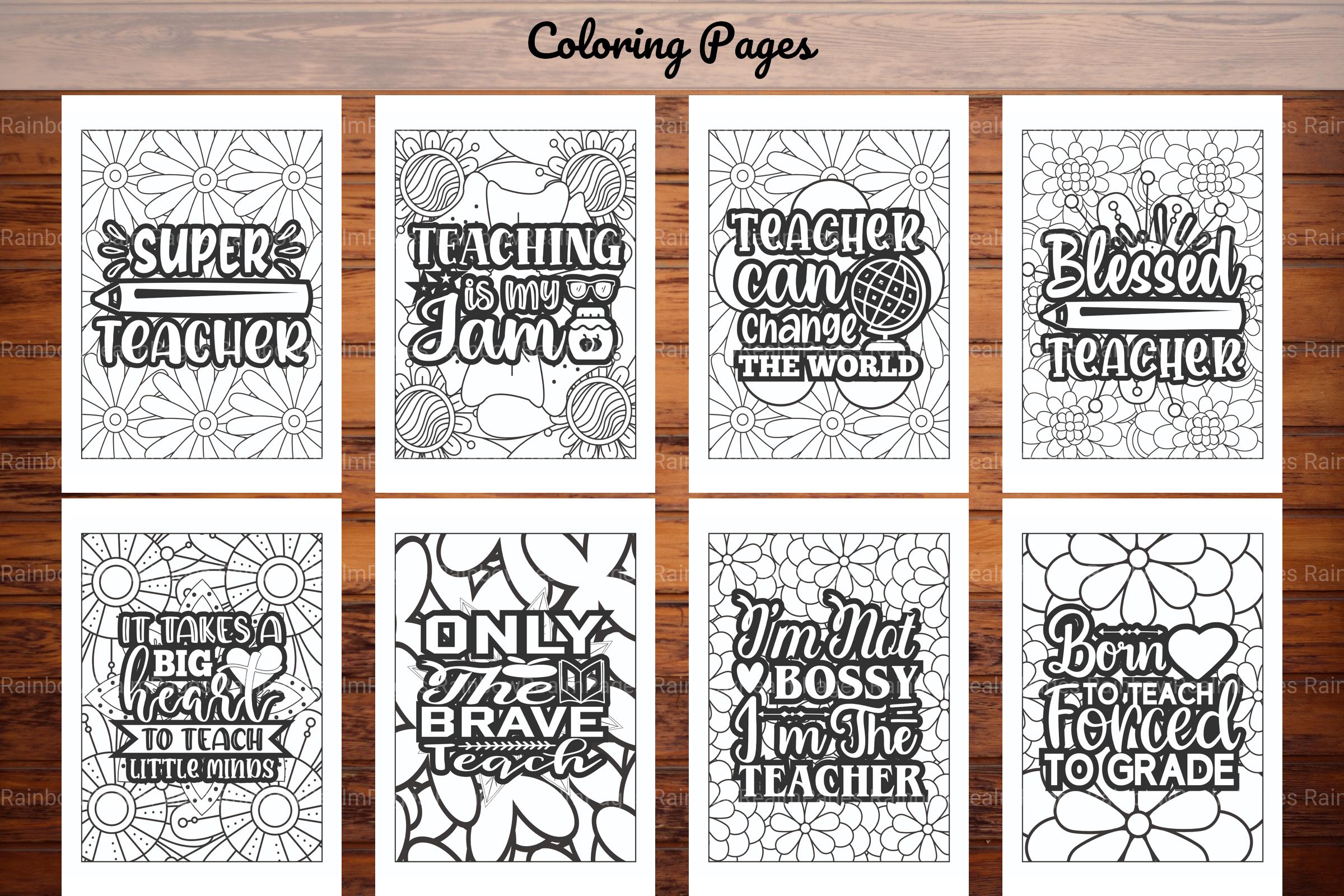 Teacher Quotes Coloring Book - CraftNest - Digital Crafting and Art