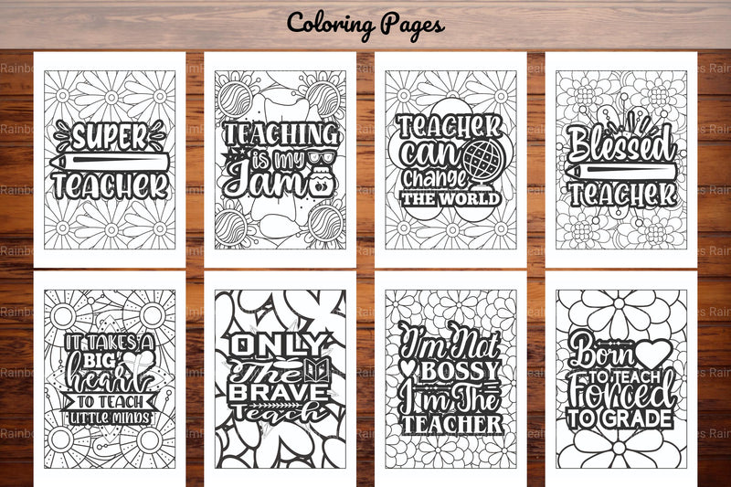 Teacher Quotes Coloring Book - CraftNest - Digital Crafting and Art