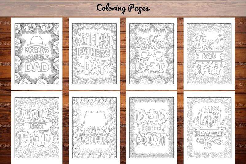 Dad Quotes Coloring Book - CraftNest - Digital Crafting and Art