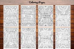 Coffee Quotes Coloring Book - CraftNest - Digital Crafting and Art