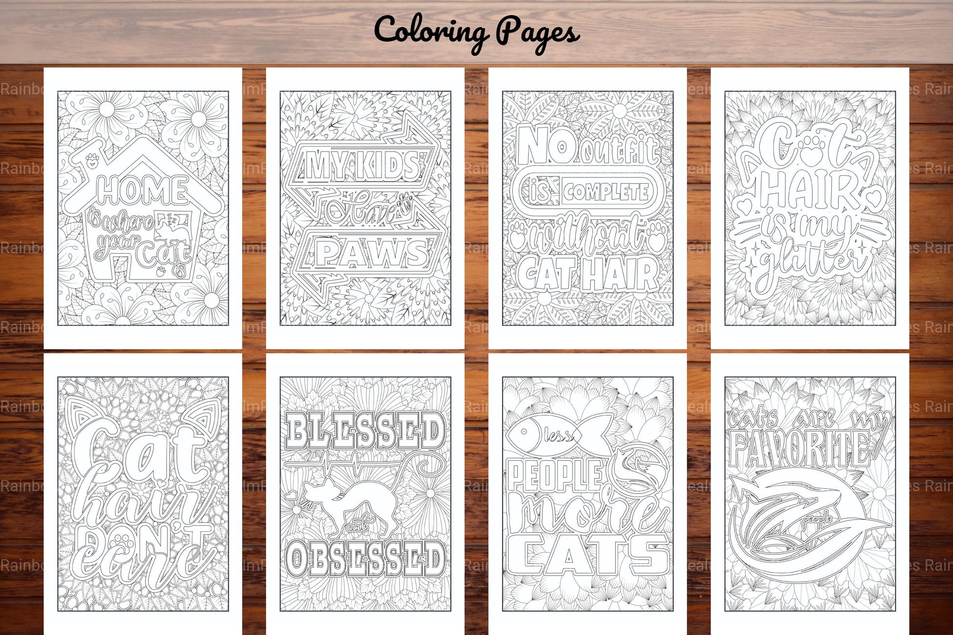 Cats Quotes Coloring Book - CraftNest - Digital Crafting and Art