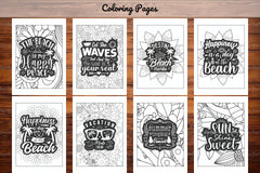 Summer Quotes Coloring Book - CraftNest - Digital Crafting and Art