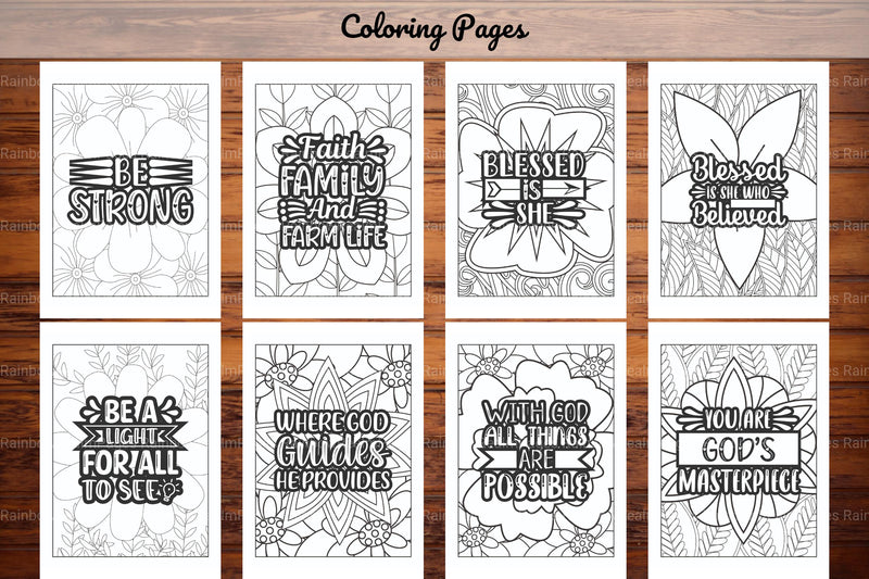 Religious Quotes Coloring Book - CraftNest - Digital Crafting and Art