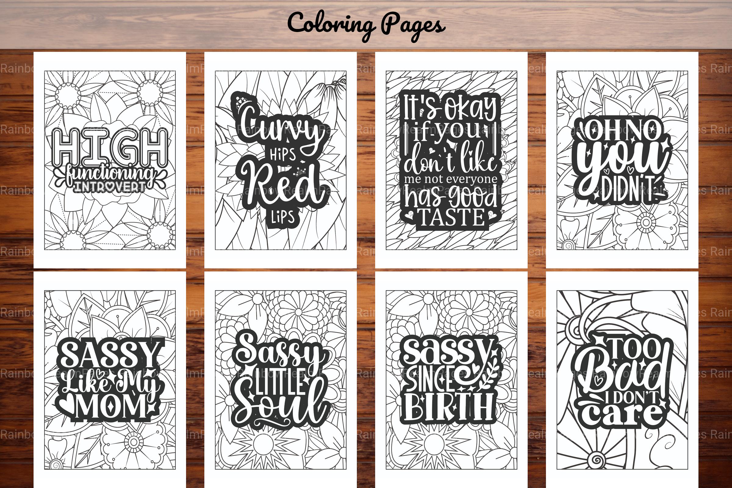 Sassy Quotes Coloring Book - CraftNest - Digital Crafting and Art
