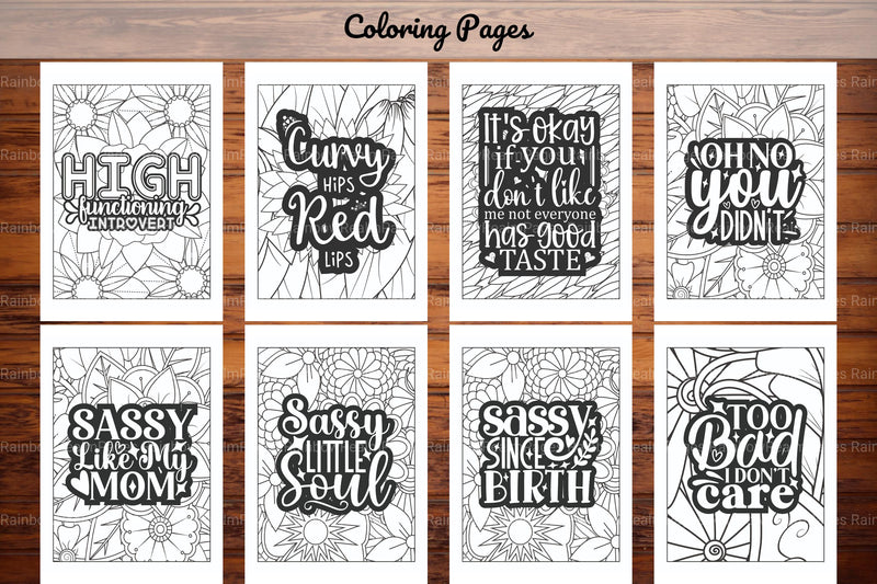 Sassy Quotes Coloring Book - CraftNest - Digital Crafting and Art