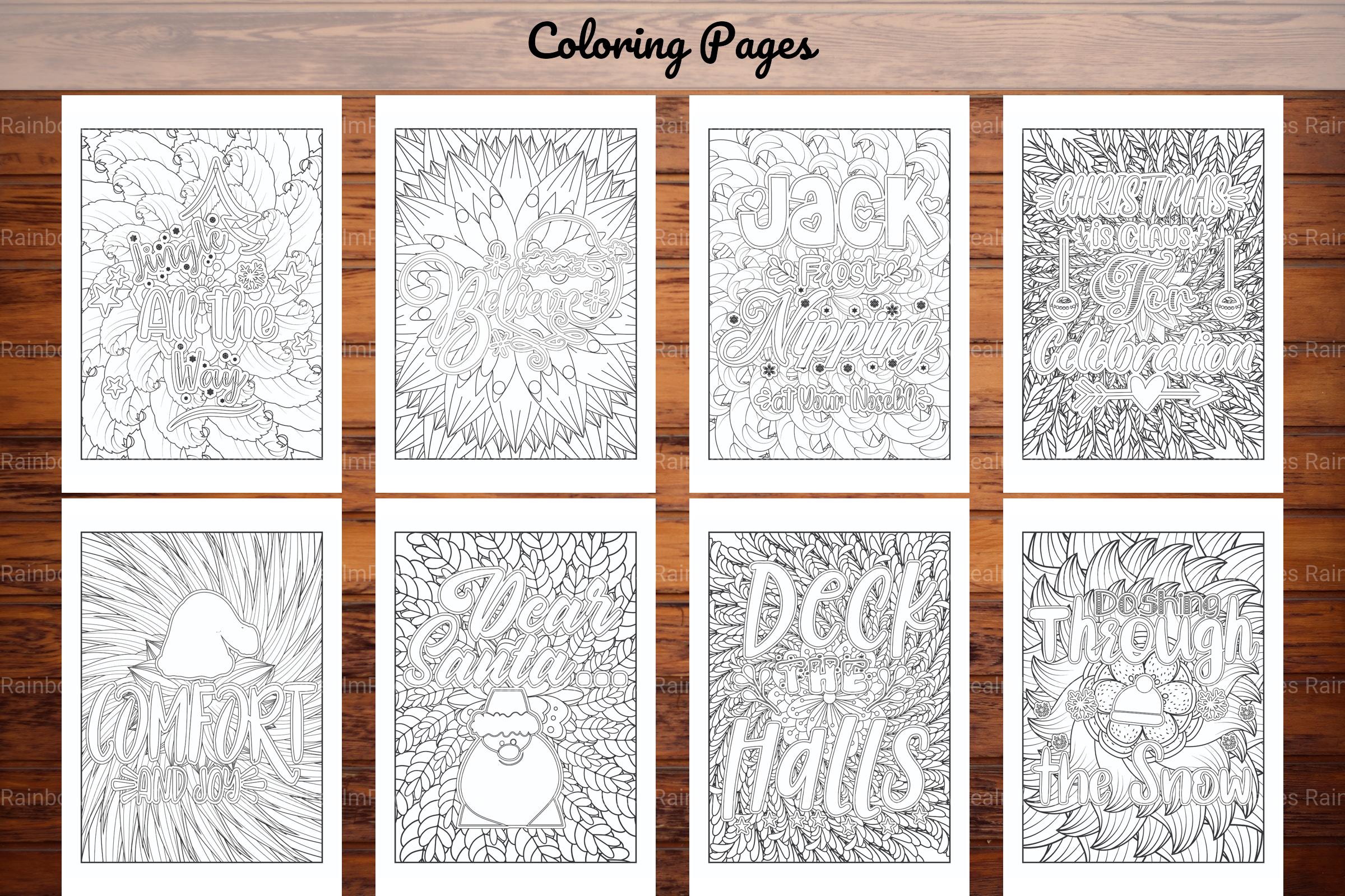 Christmas Quotes Coloring Book - CraftNest - Digital Crafting and Art
