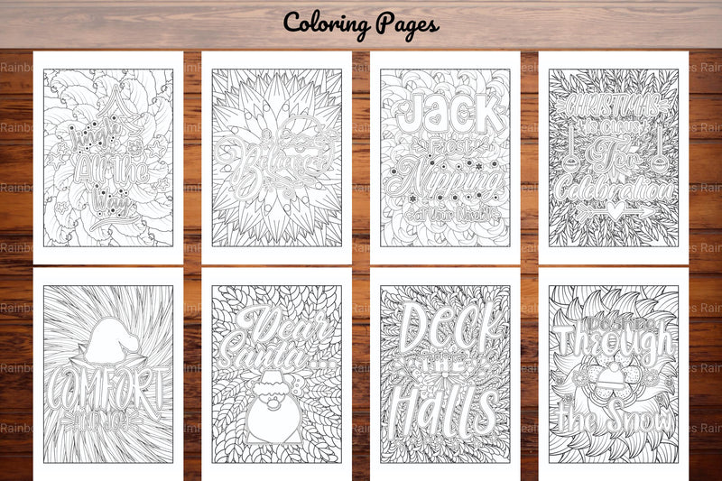 Christmas Quotes Coloring Book - CraftNest - Digital Crafting and Art
