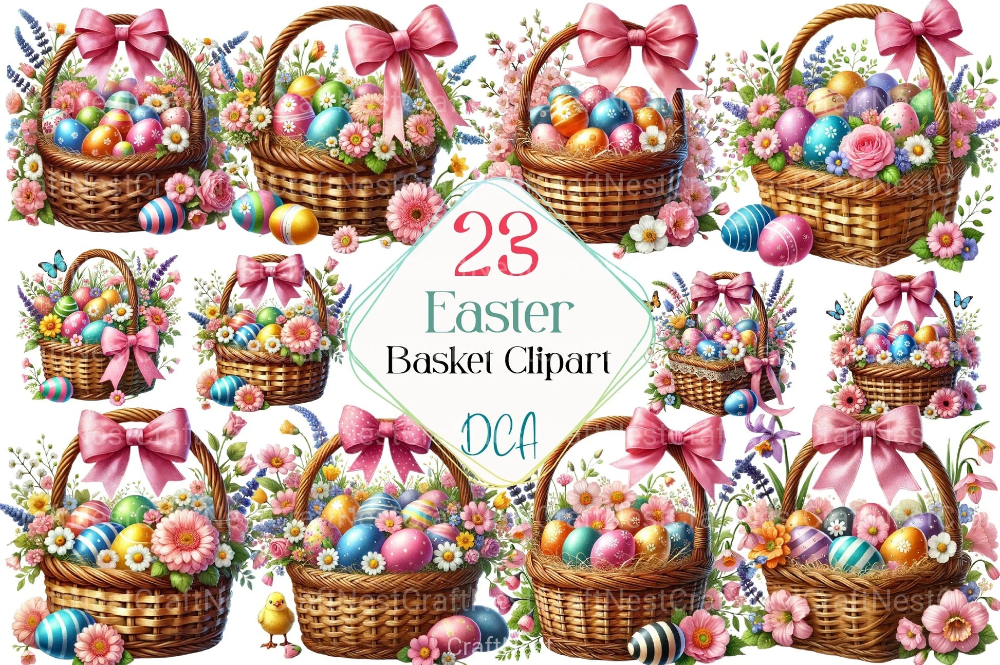 Easter Basket Clipart Bundle 99 - CraftNest - Digital Crafting and Art