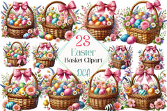 Easter Basket Clipart Bundle 99 - CraftNest - Digital Crafting and Art