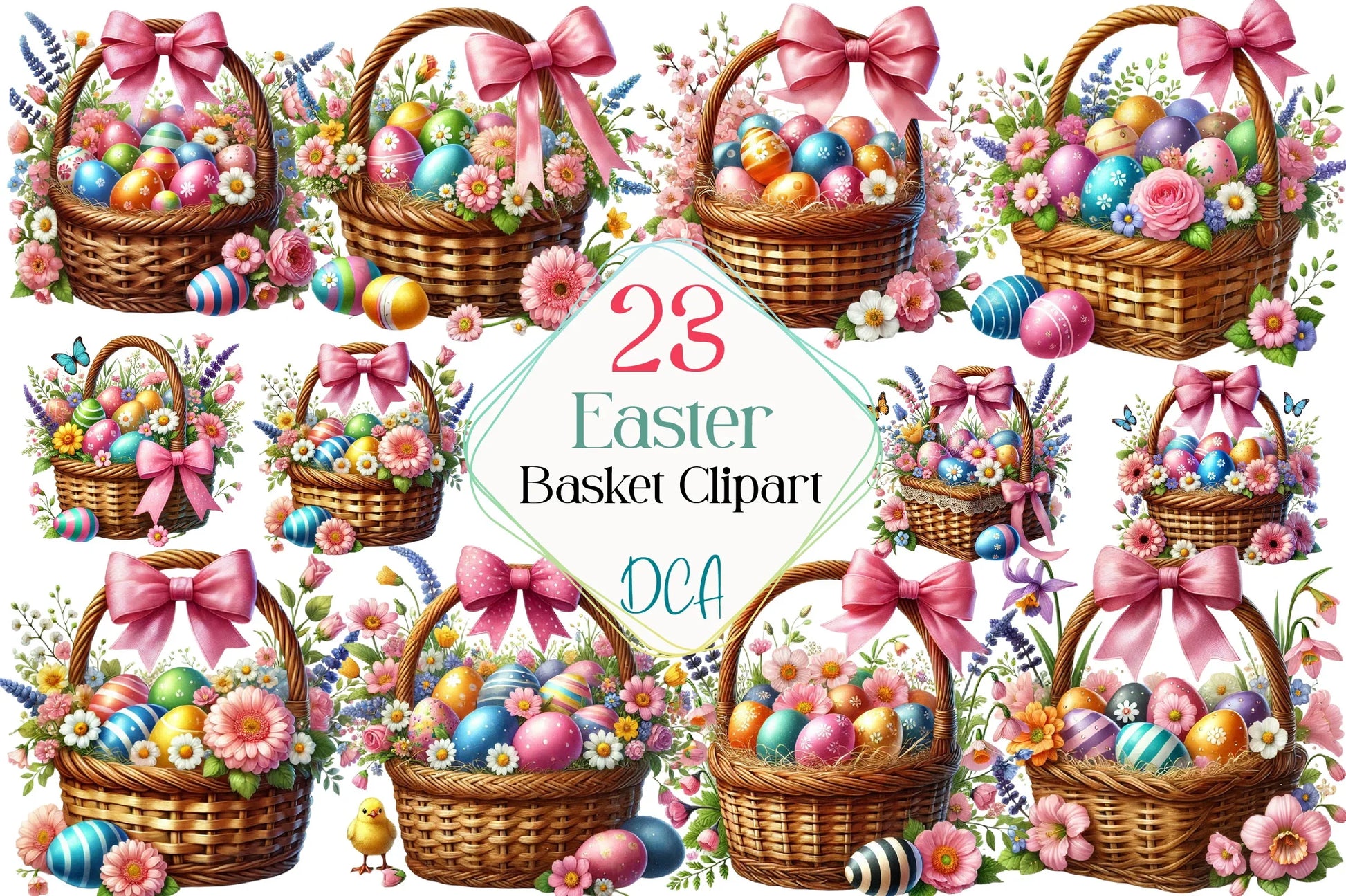 Easter Basket Clipart Bundle - CraftNest - Digital Crafting and Art