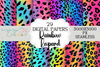 Vibrant Rainbow Leopard Print Seamless Digital Paper
