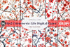 Red Chinoiserie Life Digital Paper