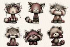 Red Panda Emotion Clipart Bundle - CraftNest - Digital Crafting and Art