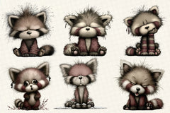 Red Panda Emotion Clipart Bundle - CraftNest - Digital Crafting and Art