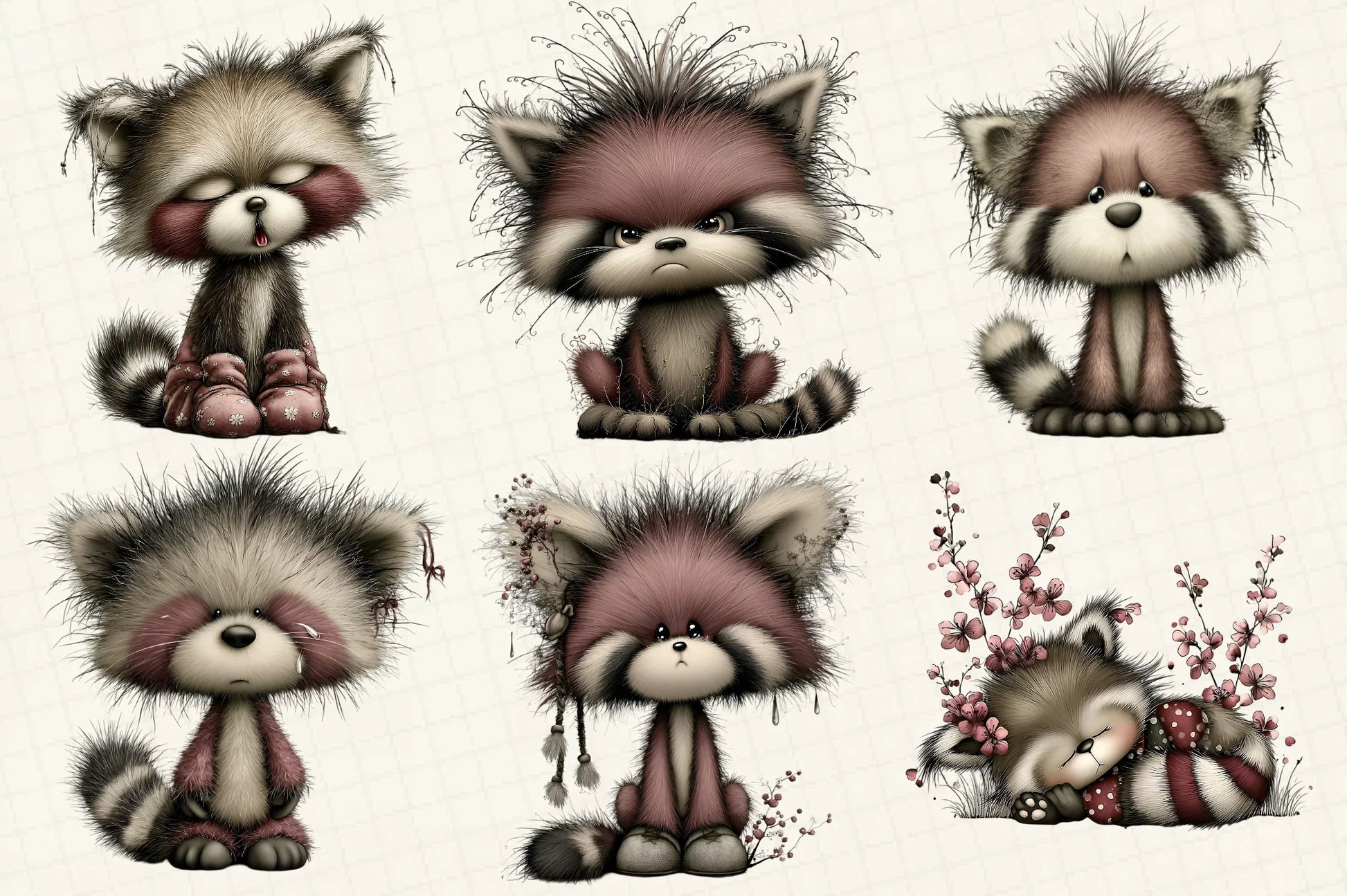 Red Panda Emotion Clipart Bundle - CraftNest - Digital Crafting and Art