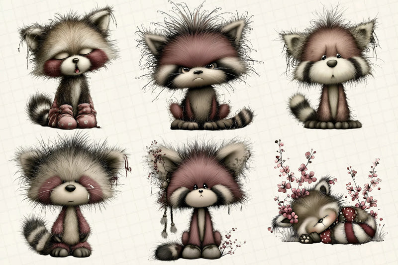 Red Panda Emotion Clipart Bundle - CraftNest - Digital Crafting and Art