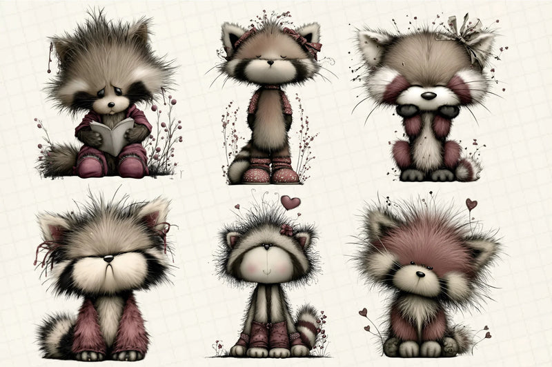Red Panda Emotion Clipart Bundle - CraftNest - Digital Crafting and Art