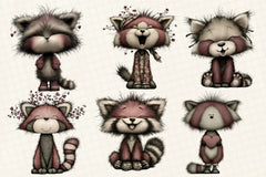 Red Panda Emotion Clipart Bundle - CraftNest - Digital Crafting and Art