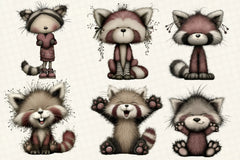 Red Panda Emotion Clipart Bundle - CraftNest - Digital Crafting and Art