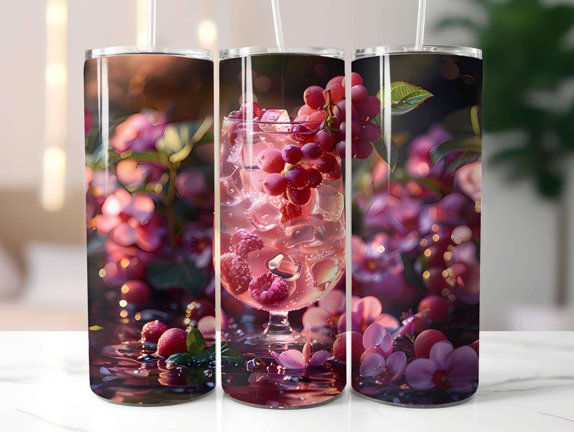 Red Fruit 3 Tumbler Wrap - CraftNest - Digital Crafting and Art